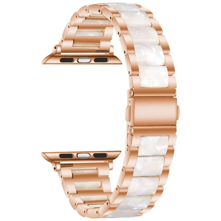 メタル＋レジン ウォッチバンド Apple Watchシリーズ用、7 41mm / 6&SE&5&4 40mm / 3&2&1 38mm、7 45mm / 6&SE&5&4 44mm / 3&2&1 42mm