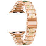 メタル＋レジン ウォッチバンド Apple Watchシリーズ用、7 41mm / 6&SE&5&4 40mm / 3&2&1 38mm、7 45mm / 6&SE&5&4 44mm / 3&2&1 42mm