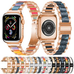 メタル＋レジン ウォッチバンド Apple Watchシリーズ用、7 41mm / 6&SE&5&4 40mm / 3&2&1 38mm、7 45mm / 6&SE&5&4 44mm / 3&2&1 42mm