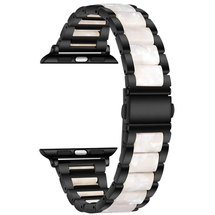 メタル＋レジン ウォッチバンド Apple Watchシリーズ用、7 41mm / 6&SE&5&4 40mm / 3&2&1 38mm、7 45mm / 6&SE&5&4 44mm / 3&2&1 42mm