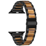 メタル＋レジン ウォッチバンド Apple Watchシリーズ用、7 41mm / 6&SE&5&4 40mm / 3&2&1 38mm、7 45mm / 6&SE&5&4 44mm / 3&2&1 42mm