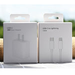 AU-20W PD USB-C / Type-C トラベル充電器 USB-C to 8ピンデータケーブル付き、AUプラグ、AUプラグ + 1m 8ピンPDケーブル、AUプラグ + 2m 8ピンPDケーブル