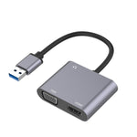 3 イン 1 USB から HDMI / VGA / オーディオ HUB アダプター