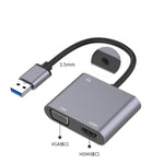 3 イン 1 USB から HDMI / VGA / オーディオ HUB アダプター