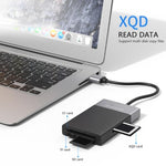 6 イン 1 USB 3.0 から USB3.0 x 2+CF カード+TF カード+SD カード+XQD カード HUB アダプター
