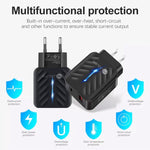PD03 20W PD3.0 + QC3.0 USB 充電器 Type-C to 8ピンデータケーブル付き、EUプラグ、EUプラグ + Type-C to 8ピンケーブル