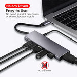 9 イン 1 USB タイプC から HDMI+USB3.0x3+タイプC+PD+SD/TF+オーディオ HUB アダプター、HDMI+USB3.0x3+タイプC+PD+SD/TF+オーディオ からタイプC