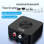 BT-21 NFC Bluetooth 5.0 レシーバー＆トランスミッター RCA 3.5mm AUXオーディオアダプター, BT-21