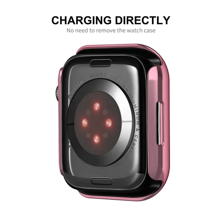 ENKAY Hat-Prince 2-in-1 PCフレーム + 9H強化ガラスケース、Apple Watch Series 8 / 7 41mm用、Apple Watch Series 8 / 7 45mm用
