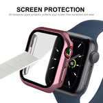 ENKAY Hat-Prince 2-in-1 PCフレーム + 9H強化ガラスケース、Apple Watch Series 8 / 7 41mm用、Apple Watch Series 8 / 7 45mm用