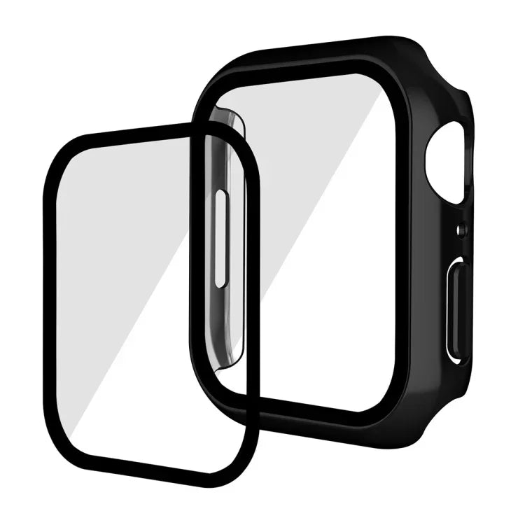 ENKAY Hat-Prince 2-in-1 PCフレーム + 9H強化ガラスケース、Apple Watch Series 8 / 7 41mm用、Apple Watch Series 8 / 7 45mm用