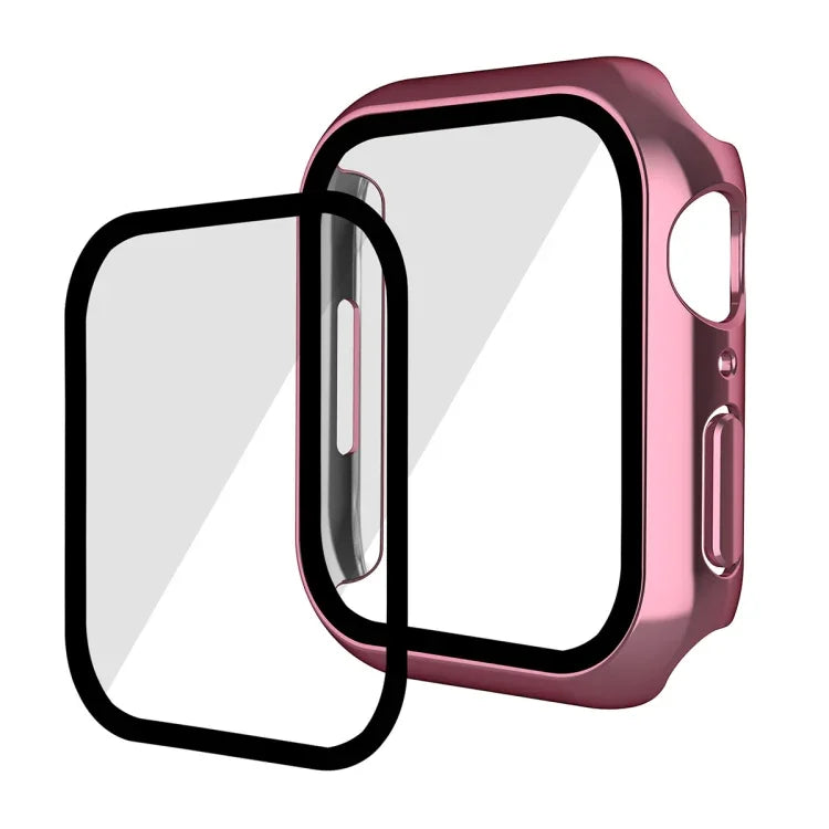 ENKAY Hat-Prince 2-in-1 PCフレーム + 9H強化ガラスケース、Apple Watch Series 8 / 7 41mm用、Apple Watch Series 8 / 7 45mm用