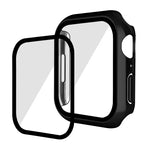 ENKAY Hat-Prince 2-in-1 PCフレーム + 9H強化ガラスケース、Apple Watch Series 8 / 7 41mm用、Apple Watch Series 8 / 7 45mm用