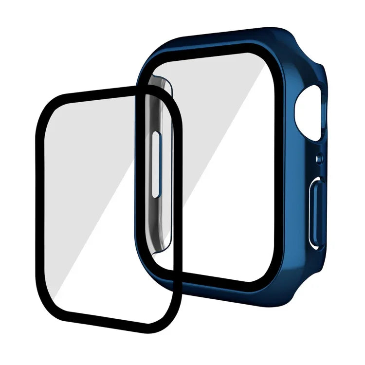 ENKAY Hat-Prince 2-in-1 PCフレーム + 9H強化ガラスケース、Apple Watch Series 8 / 7 41mm用、Apple Watch Series 8 / 7 45mm用