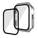 ENKAY Hat-Prince 2-in-1 PCフレーム + 9H強化ガラスケース、Apple Watch Series 8 / 7 41mm用、Apple Watch Series 8 / 7 45mm用