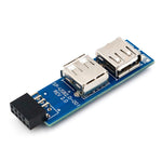 9ピン PC マザーボード から 2 x USB 2.0 メス コンバーター ドングル用、ワイヤレスマウス受信機