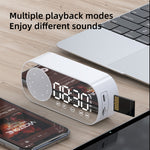 Z7 デジタル Bluetooth 5.0 スピーカー 多機能ミラーアラームクロック FMラジオ Z7（ブラック）、Z7（ホワイト）、Z7（ピンク）