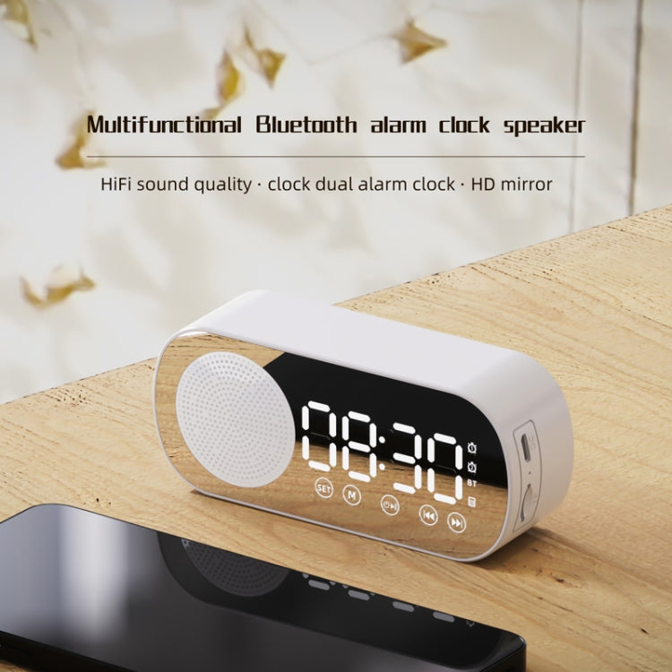 Z7 デジタル Bluetooth 5.0 スピーカー 多機能ミラーアラームクロック FMラジオ Z7（ブラック）、Z7（ホワイト）、Z7（ピンク）