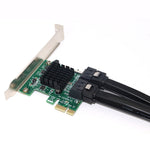 PCI Express 4ポート PCI-E X1/X4/X8/X16 コンバーター PCIE から SATA 拡張アダプター