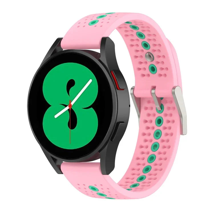 二色シリコン通気性ストラップ、Samsung Gear S2 Classic用、Samsung Galaxy Gear Sport用