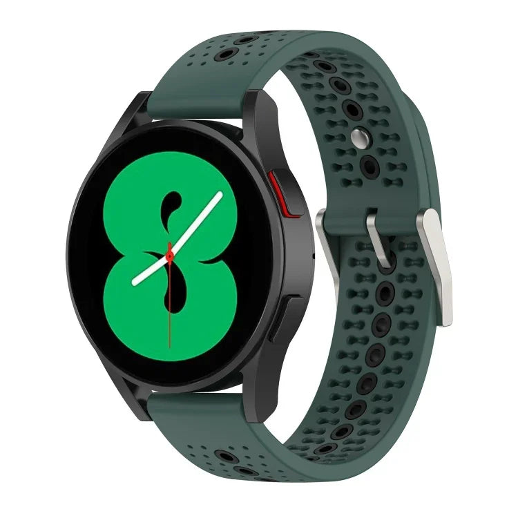 二色シリコン通気性ストラップ、Samsung Gear S2 Classic用、Samsung Galaxy Gear Sport用