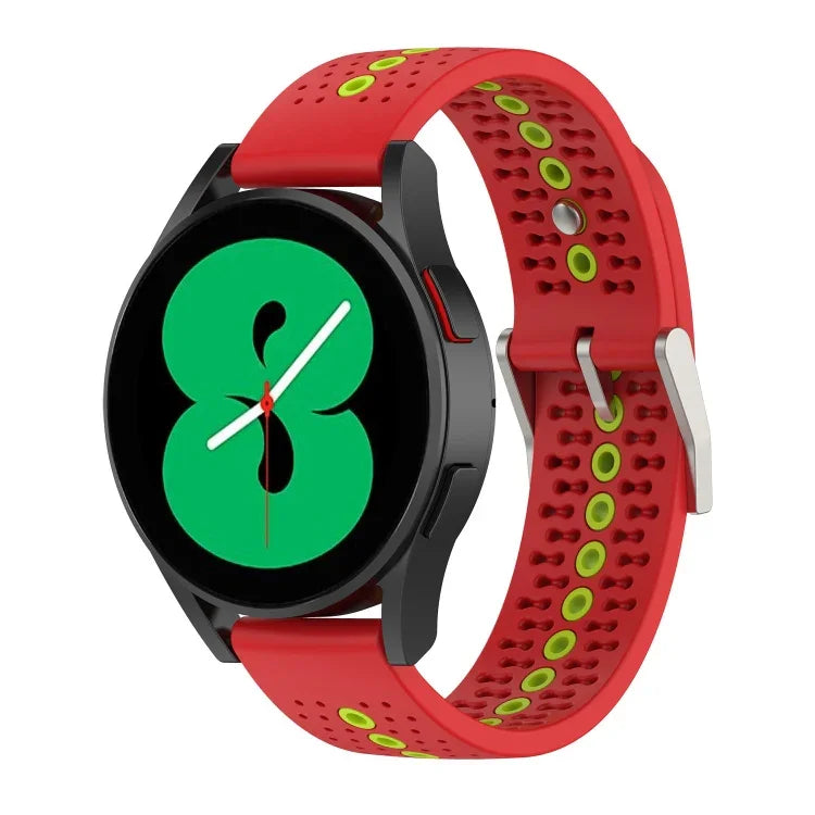 二色シリコン通気性ストラップ、Samsung Gear S2 Classic用、Samsung Galaxy Gear Sport用