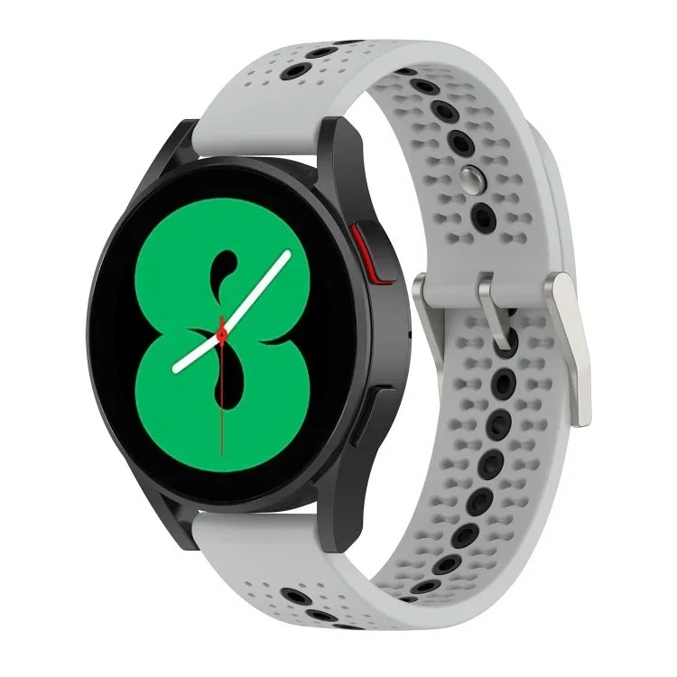 二色シリコン通気性ストラップ、Samsung Gear S2 Classic用、Samsung Galaxy Gear Sport用
