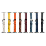マイクロファイバー レザー ピンバックル ウォッチストラップ Apple Watchシリーズ用、7 41mm / 6&SE&5&4 40mm / 3&2&1 38mm、7 45mm / 6&SE&5&4 44mm / 3&2&1 42mm