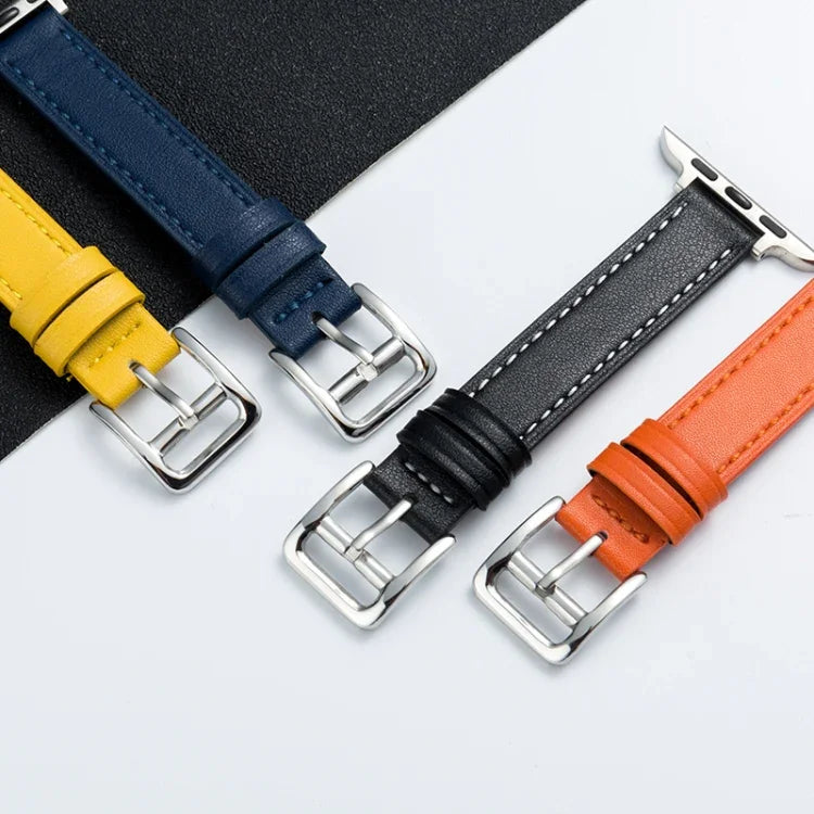マイクロファイバー レザー ピンバックル ウォッチストラップ Apple Watchシリーズ用、7 41mm / 6&SE&5&4 40mm / 3&2&1 38mm、7 45mm / 6&SE&5&4 44mm / 3&2&1 42mm