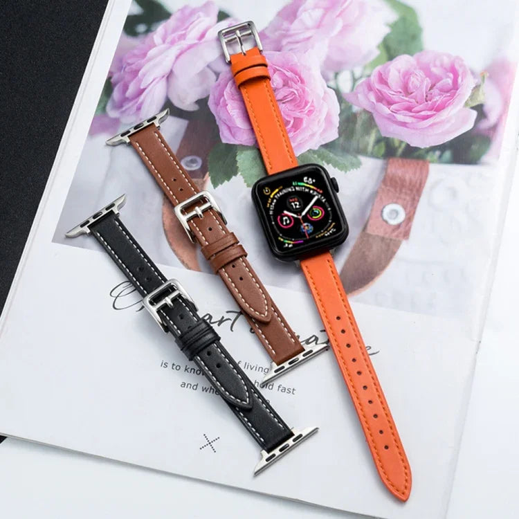 マイクロファイバー レザー ピンバックル ウォッチストラップ Apple Watchシリーズ用、7 41mm / 6&SE&5&4 40mm / 3&2&1 38mm、7 45mm / 6&SE&5&4 44mm / 3&2&1 42mm
