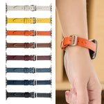 マイクロファイバー レザー ピンバックル ウォッチストラップ Apple Watchシリーズ用、7 41mm / 6&SE&5&4 40mm / 3&2&1 38mm、7 45mm / 6&SE&5&4 44mm / 3&2&1 42mm