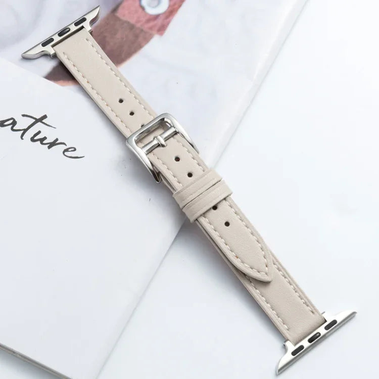 マイクロファイバー レザー ピンバックル ウォッチストラップ Apple Watchシリーズ用、7 41mm / 6&SE&5&4 40mm / 3&2&1 38mm、7 45mm / 6&SE&5&4 44mm / 3&2&1 42mm