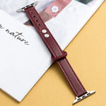 Microfiber Leather Car Line Small Waist Double Buckle Watch Strap, 7 41mm / 6&SE&5&4 40mm / 3&2&1 38mm, 7 45mm / 6&SE&5&4 44mm / 3&2&1 42mm