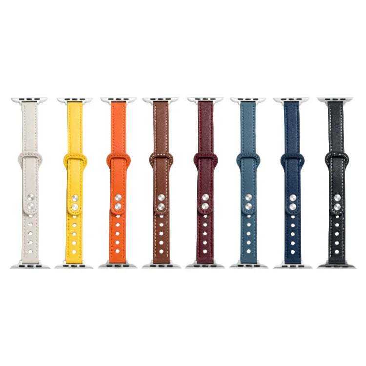 Microfiber Leather Car Line Small Waist Double Buckle Watch Strap, 7 41mm / 6&SE&5&4 40mm / 3&2&1 38mm, 7 45mm / 6&SE&5&4 44mm / 3&2&1 42mm