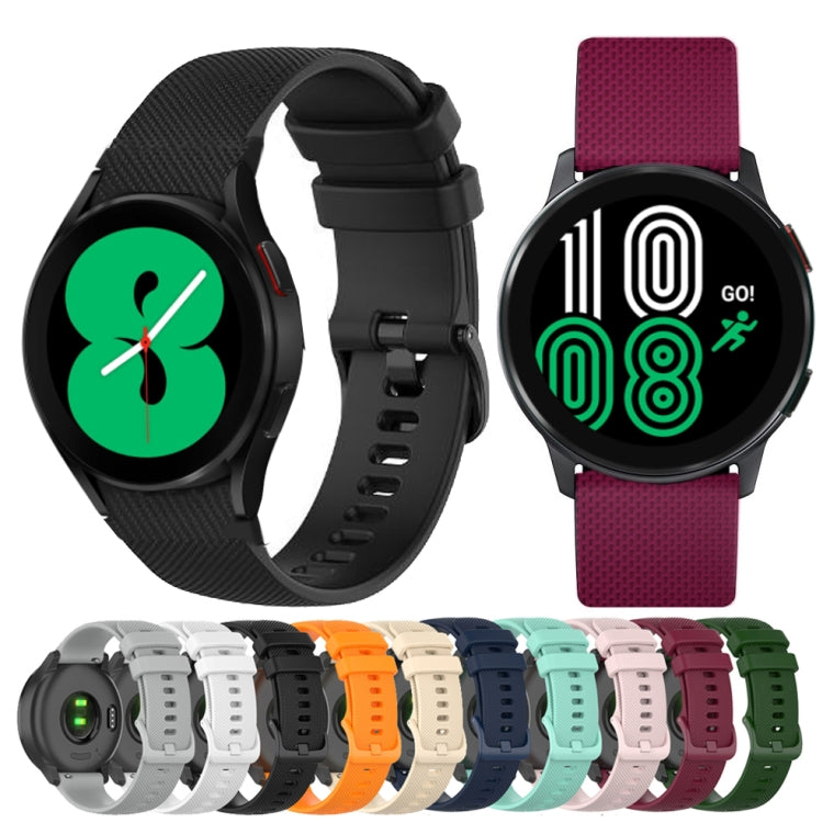 20mm チェッカードシリコンストラップ Samsung Galaxy Watch 4 40mm / 44mm用 Samsung Galaxy Watch 4 Classic 42mm / 46mm用 Samsung Galaxy Watch 3 41mm用 Samsung Galaxy Watch Active 2 40mm / 44mm用