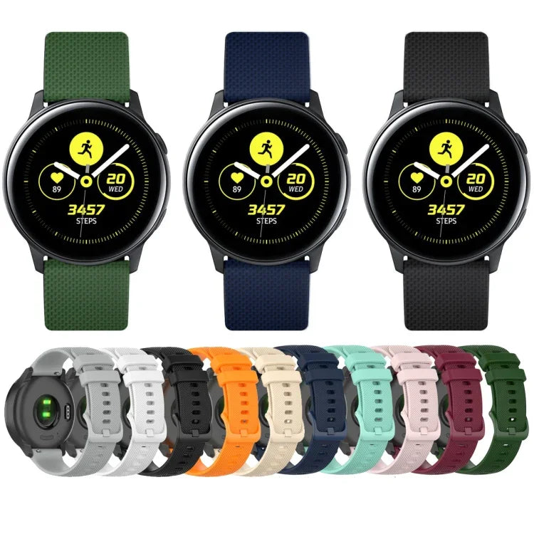 20mm チェッカードシリコンストラップ、Samsung Galaxy Watch Active 40mm用、Samsung Galaxy Watch 42mm用、Samsung Galaxy Gear Sport用、Samsung Gear S2 Classic用