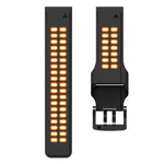 26mm Two-Color Two-Hole Silicone Quick Release Watch Strap, For Garmin Fenix 7X