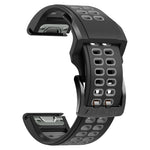 26mm Two-Color Two-Hole Silicone Quick Release Watch Strap, For Garmin Fenix 7X