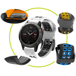 26mm Two-Color Two-Hole Silicone Quick Release Watch Strap, For Garmin Fenix 7X