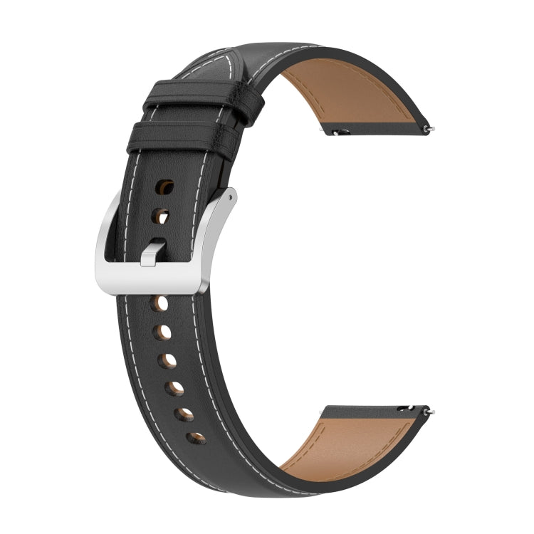 カーフテクスチャー縫い糸ウォッチバンド Samsung Galaxy Watch 3 45mm用 Samsung Galaxy Watch 46mm用 Samsung Galaxy Gear S3 Classic / Gear S3 Frontier用