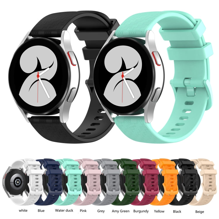 20mm カーボンファイバーストライプシリコンストラップ、Samsung Galaxy Watch 4 40mm / 44mm用、Samsung Galaxy Watch 4 Classic 42mm / 46mm用、Samsung Galaxy Watch 3 41mm用、Samsung Galaxy Watch Active 2 40mm / 44mm用