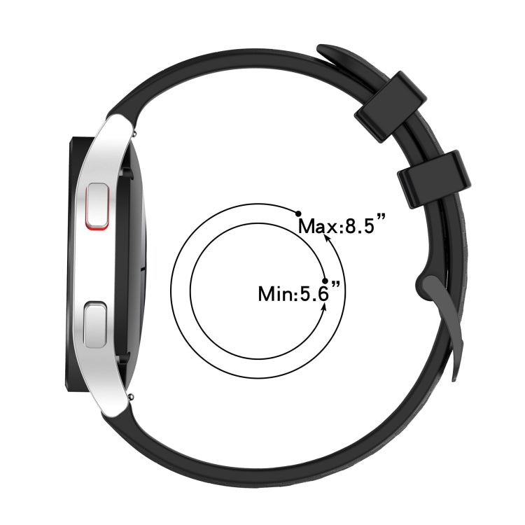 20mm カーボンファイバーストライプシリコンストラップ、Samsung Galaxy Watch 4 40mm / 44mm用、Samsung Galaxy Watch 4 Classic 42mm / 46mm用、Samsung Galaxy Watch 3 41mm用、Samsung Galaxy Watch Active 2 40mm / 44mm用