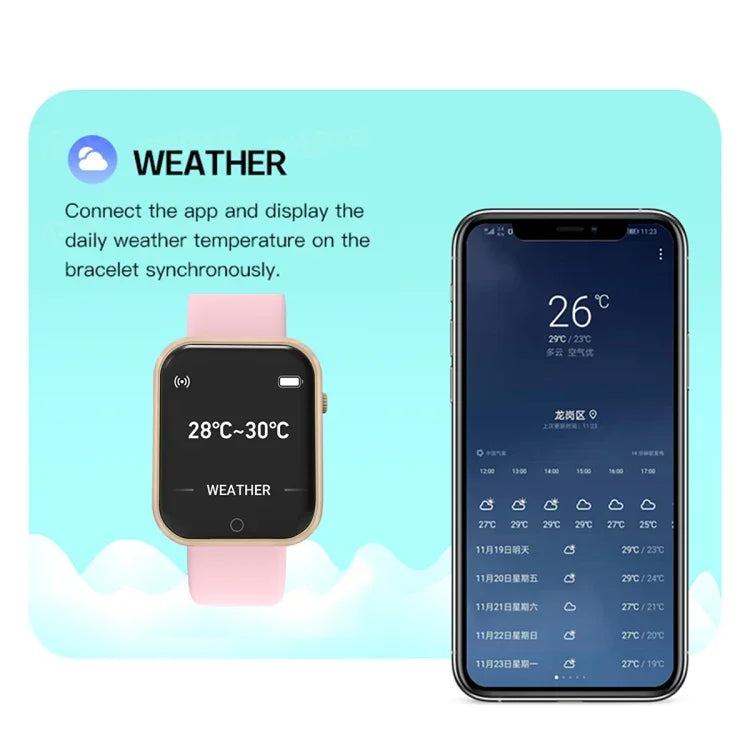 D20L 1.3インチ IP67 防水カラー画面スマートウォッチ