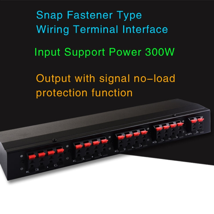 100W 1入力8出力パワーアンプボックス 分配スイッチャー スピーカー用