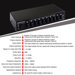 B059 10入力2出力 / 2入力10出力 2ウェイRCAスイッチ オーディオ周波数信号選択切替装置 スピーカーボックス, B059