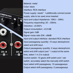 B059 10入力2出力 / 2入力10出力 2ウェイRCAスイッチ オーディオ周波数信号選択切替装置 スピーカーボックス, B059