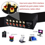 4入力2出力 / 2入力4出力 RCAオーディオ信号セレクタースイッチ装置 リモコン付き