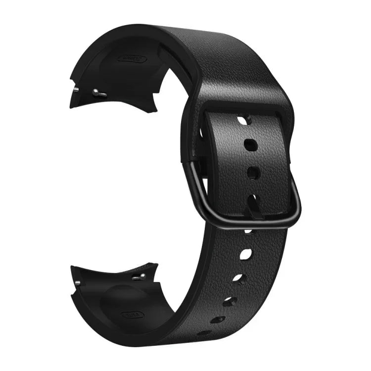 20mm シリコン貼りレザーストラップ、Samsung Galaxy Watch 4 40mm用、Samsung Galaxy Watch 4 44mm用、Samsung Galaxy Watch 4 Classic 42mm用、Samsung Galaxy Watch 4 Classic 46mm用