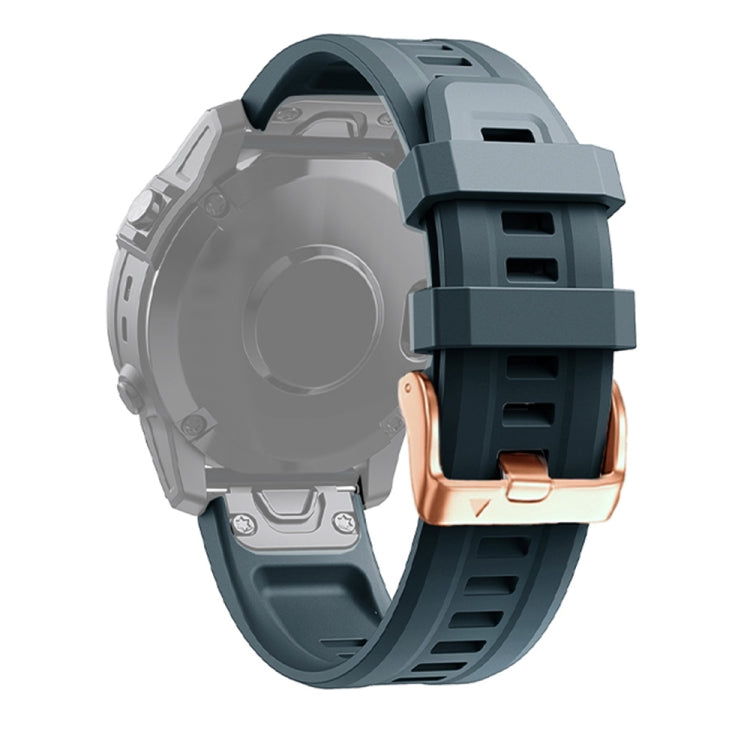 20mm Rose Gold Buckle Silicone Strap, For Garmin Fenix 7S, For Garmin Fenix 6S, For Garmin Fenix 6S Pro, For Garmin Fenix 5S, For Garmin Fenix 5S Plus