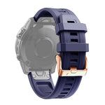 20mm Rose Gold Buckle Silicone Strap, For Garmin Fenix 7S, For Garmin Fenix 6S, For Garmin Fenix 6S Pro, For Garmin Fenix 5S, For Garmin Fenix 5S Plus